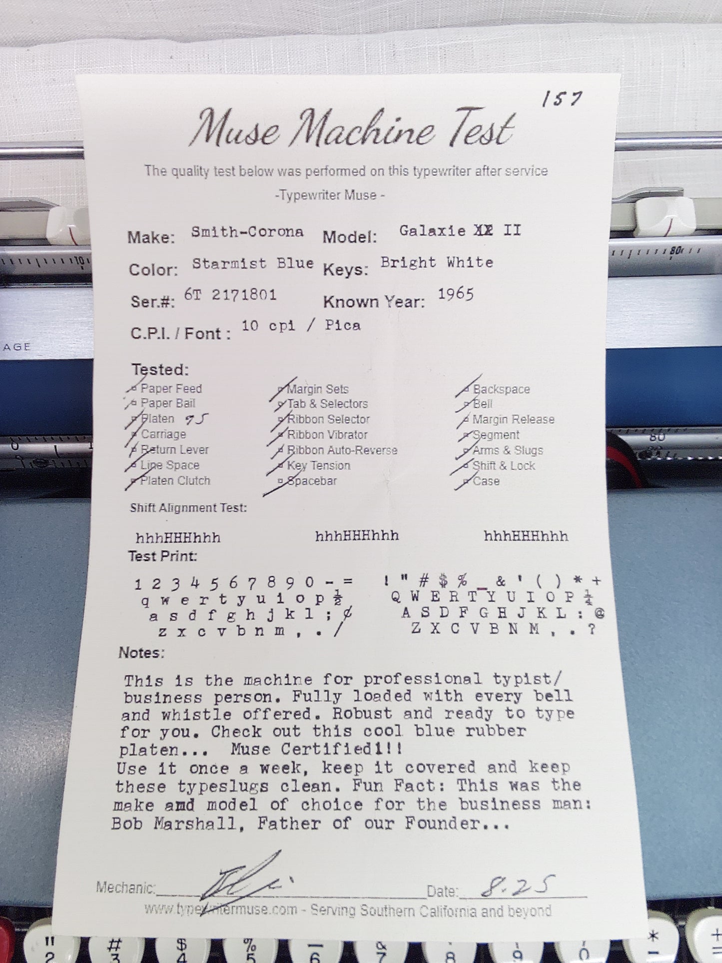 Smith-Corona Galaxie II, 1965 - Typewriter